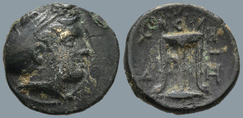 MYSIA. Kyzikos. (3rd century BC)
AE Bronze (12.2mm 1.29g)
Obv: Wreathed head o...