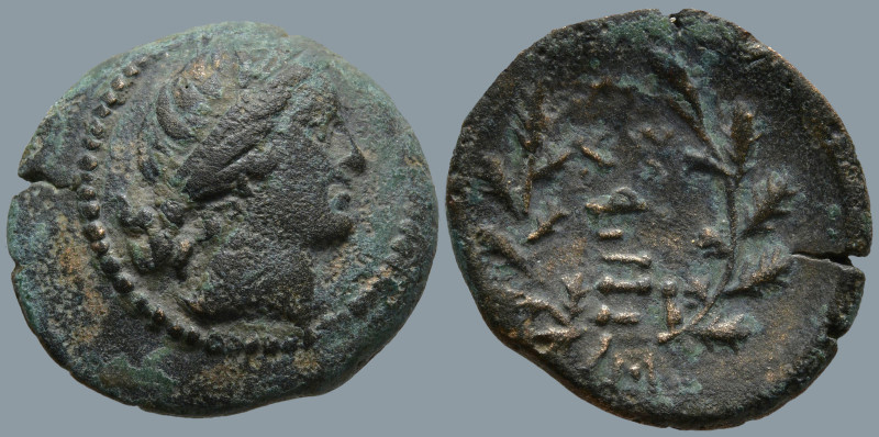 MYSIA. Kyzikos. (2nd-1st centuries BC).
AE Bronze (20mm 4.46g)
Obv: Laureate h...