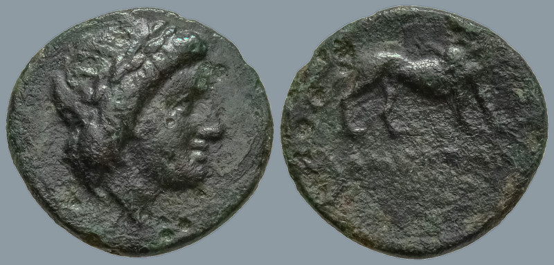 IONIA. Miletos. (circa 350-190 BC).
AE Bronze (12.2mm 0.98g)
Obv: Laureate hea...