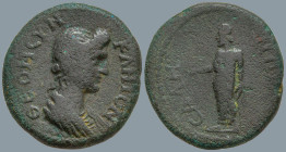 LYDIA. Sala. Pseudo-autonomous. Time of Trajan (98-117 AD)
AE Bronze (18.2mm 3.9g)
Obv: ΘΕΟΝ ϹΥΝΚΛΗΤΟΝ. Draped bust of Senate, right
Rev: ϹΑΛΗΝΩΝ. ...