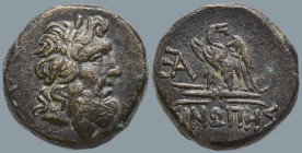 PAPHLAGONIA. Sinope. (Circa 120-80 BC).
AE Bronze (18.1mm 8.41g)
Obv: Laureate head of Zeus right
Rev: ΣΙΝΩΠΗΣ. Eagle to left on thunderbolt, head ...