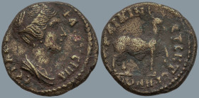 PHRYGIA. Stectorium. Faustina II, Augusta (147-176 AD). Fl. Likinnianos, magistrate
AE Bronze (18.1mm 3.88g)
Obv: ΦΑΥϹΤΕΙΝΑ ϹΕΒΑϹΤΗ. Draped bust of ...