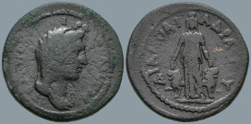 CARIA. Trapezopolis. Pseudo-autonomous issue. Time of Antoninus Pius (138-161 AD). Po. Ai. Adrastos, magistrate.
AE Bronze (22.2mm 5.4g)
Obv: ΒOYΛΗ ...