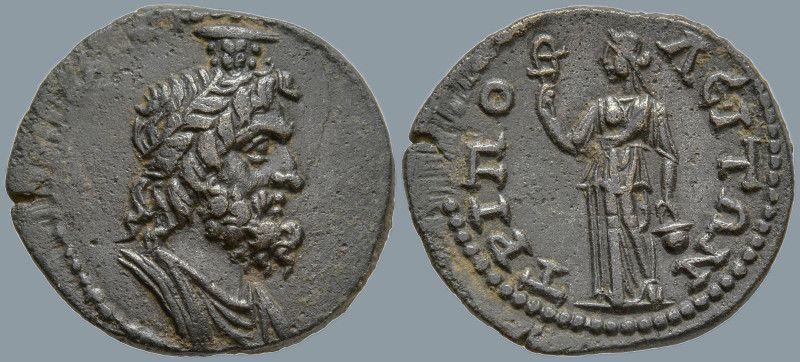 LYDIA. Tripolis. Pseudo-autonomous issue. Time of the Severans (193-235 AD)
AE ...