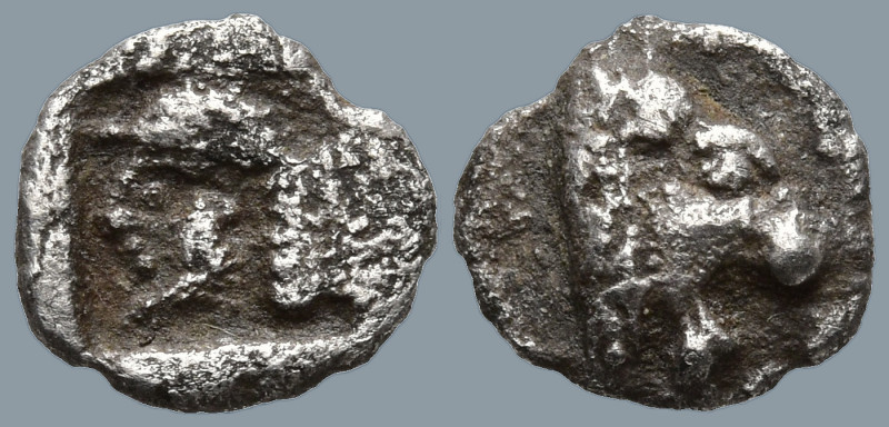 ASIA MINOR. Uncertain. (5th century BC)
AR Hemiobol (7.8mm 0.35g)
Obv: Head of...