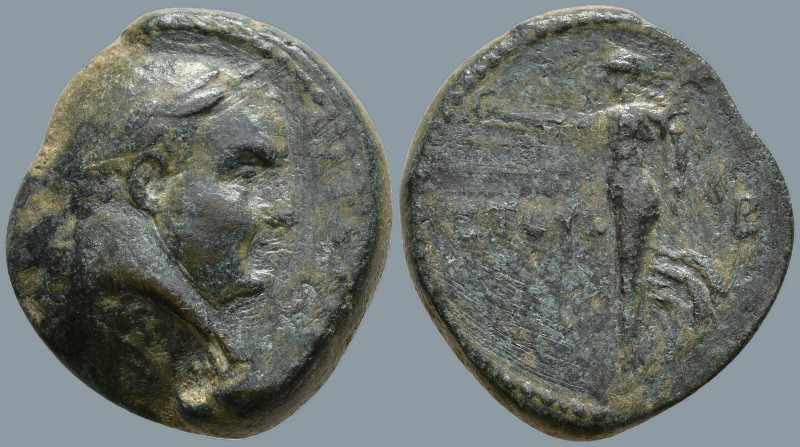 ASIA MINOR. Uncertain.Vespasian (69-79 AD)
AE Bronze (18.7mm 7.62g)
Obv : Laur...