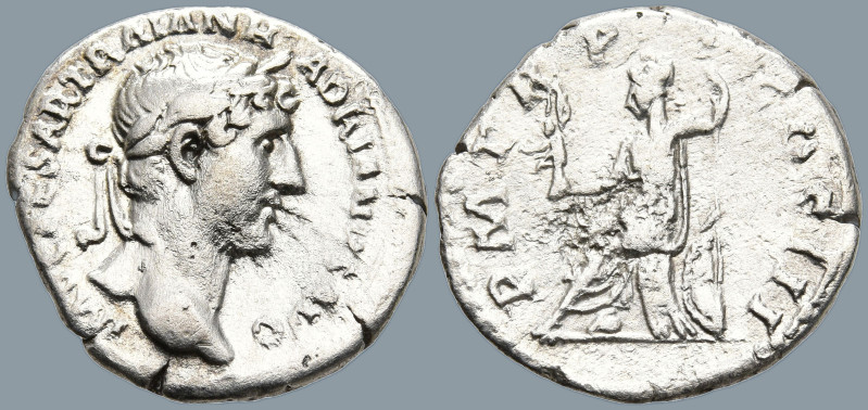 Hadrian (117-138 AD). Rome.
AR Denarius (18.3mm 3.03g)
Obv: IMP CAESAR TRAIAN ...