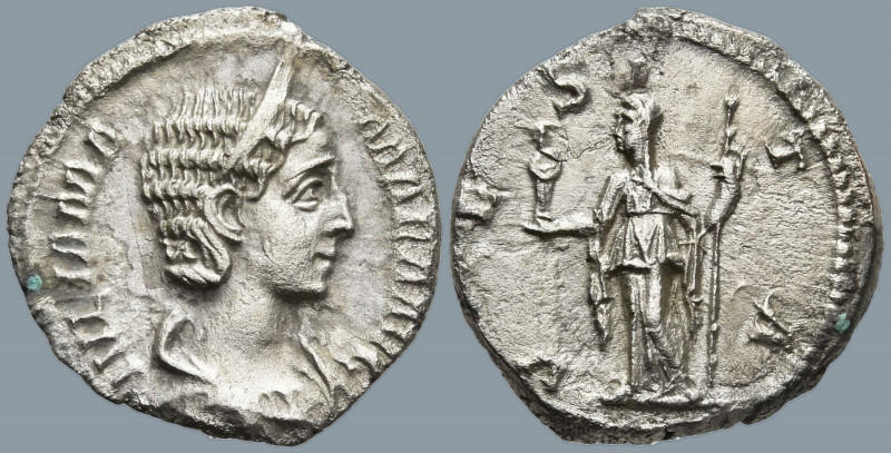 Julia Mamaea, Augusta (222-235 AD). Rome
AR Denarius (18.8mm 3.09g)
Obv: IVLIA...