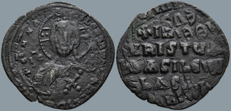 Anonymous Follis. Time of Basil II with Constantine VIII (976-1025.AD). Constant...