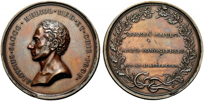 MEDAGLIE ITALIANE 
 BOLOGNA 
 Luigi Sacco, 1769-1836. Medaglia opus P. Taddoli...