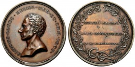 MEDAGLIE ITALIANE 
 BOLOGNA 
 Luigi Sacco, 1769-1836. Medaglia opus P. Taddolini. Æ gr. 52,68 mm 55,5 Busto a s. Rv. Scritta in tre righe. Brett. 10...