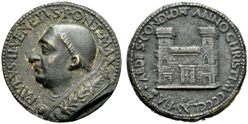 MEDAGLIE PAPALI 
 ROMA 
 Paolo II (Pietro Barbo), 1464-1471. Medaglia 1465. Æ ...