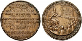 MEDAGLIE PAPALI 
 ROMA 
 Gregorio XIII (Ugo Boncompagni), 1572-1585. Medaglia 1582 per la fondazione del Collegio Romano opus Bartolomeo Argenterio....