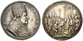 MEDAGLIE PAPALI 
 ROMA 
 Clemente X (Emilio Altieri), 1670-1676. Medaglia 1675 a. VI opus Giovanni Hamerani. Ar gr. 29,11 mm 37,8 Busto a d., con tr...