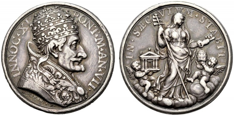 MEDAGLIE PAPALI 
 ROMA 
 Innocenzo XI (Benedetto Odescalchi), 1676-1689. Medag...