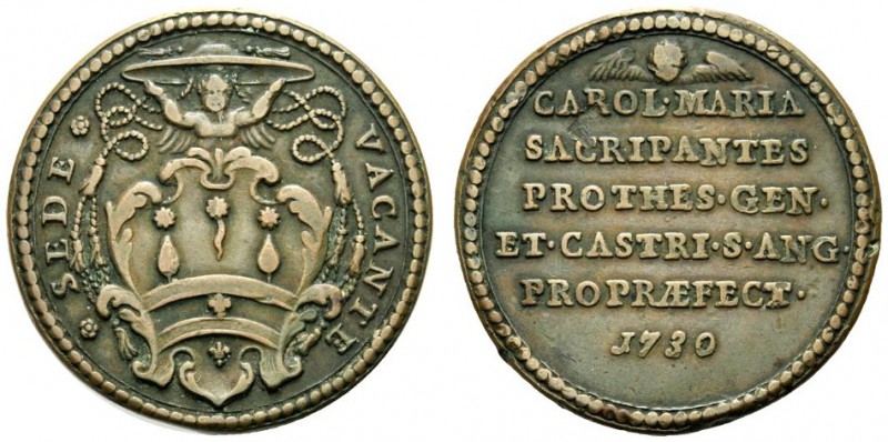 MEDAGLIE PAPALI 
 ROMA 
 Sede Vacante, Camerlengo Card. Annibale Albani, 1730....