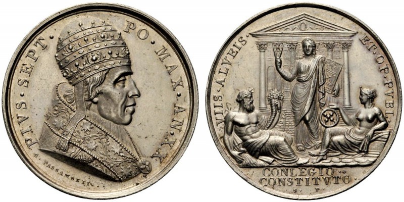 MEDAGLIE PAPALI 
 ROMA 
 Pio VII (Gregorio Chiaramonti), 1800-1823. Medaglia 1...