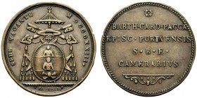 MEDAGLIE PAPALI 
 ROMA 
 Sede Vacante, Camerlengo Card. Bartolomeo Pacca, 1823. Medaglia 1823 opus Giuseppe e Giovanni Pasinati. Æ gr. 17,41 mm 30 L...