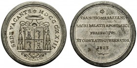 MEDAGLIE PAPALI 
 ROMA 
 Sede Vacante, Camerlengo Card. Bartolomeo Pacca, 1823. Medaglia 1823 opus Giuseppe e Giovanni Pasinati. Mb gr. 9,10 mm 28,5...