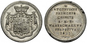 MEDAGLIE PAPALI 
 ROMA 
 Sede Vacante, Camerlengo Card. Bartolomeo Pacca, 1823. Medaglia 1823. Mb gr. 9,13 mm 28,5 Lo stemma coronato del principe A...