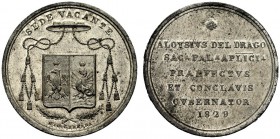 MEDAGLIE PAPALI 
 ROMA 
 Sede Vacante, Camerlengo Card. Francesco Galleffi, 1829. Medaglia 1829 opus Nicola Cerbara. Mb gr. 11,04 mm 31,2 Lo stemma ...