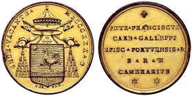 MEDAGLIE PAPALI 
 ROMA 
 Sede Vacante, Camerlengo Card. Francesco Galleffi, 1830. Medaglia 1830 opus Nicola Cerbara. Æ gr. 13,65 mm 31,5 Lo stemma d...
