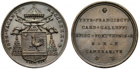 MEDAGLIE PAPALI 
 ROMA 
 Sede Vacante, Camerlengo Card. Francesco Galleffi, 1830. Medaglia 1830 opus Nicola Cerbara. Æ gr. 15,13 mm 31,5 Lo stemma d...