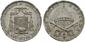 MEDAGLIE PAPALI 
 ROMA 
 Sede Vacante, Camerlengo Card. Francesco Galleffi, 1830. Medaglia 1830 opus Nicola Cerbara. Mb gr. 19,58 mm 37,2 Lo stemma ...