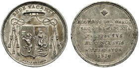MEDAGLIE PAPALI 
 ROMA 
 Sede Vacante, Camerlengo Card. Francesco Galleffi, 1830. Medaglia 1830 opus Nicola Cerbara. Mb gr. 10,38 mm 31,2 Lo stemma ...