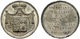 MEDAGLIE PAPALI 
 ROMA 
 Sede Vacante, Camerlengo Card. Francesco Galleffi, 1830. Medaglia 1830. Mb gr. 8,70 mm 29 Lo stemma coronato del principe A...