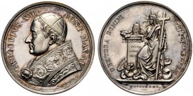 MEDAGLIE PAPALI 
 ROMA 
 Gregorio XVI (Bartolomeo Alberto Cappellari), 1831-1846. Medaglia annuale 1831 a. I opus Giuseppe Girometti. Ar gr. 33,05 m...