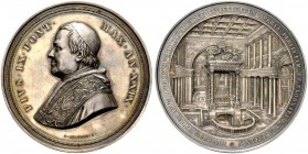 MEDAGLIE PAPALI 
 BOLOGNA 
 Pio IX (Giovanni Maria Mastai Ferretti), 1846-1870. Medaglia 1874 a. XXIX opus I. Bianchi. Ar gr. 257,22 mm 82 Busto a s...