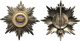 DECORAZIONE ITALIANE 
 ROMA 
 Ordine della Corona d’Italia, 1868-1943. Placca di cavaliere di gran croce, anni 20/30. Ar, Oro e Smalti mm 88.
 Buon...
