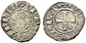 MONETE ITALIANE 
 BERIGNONE 
 Ranieri III Belforti, Vescovo, 1301-1321. Denaro piccolo o quattrino. Mi gr. 0,38 Busto del Vescovo, mitrato di fronte...