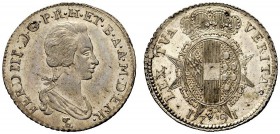 MONETE ITALIANE 
 FIRENZE 
 Ferdinando III di Lorena, 1792-1801. Paolo 1791. Ar gr. 2,63 Testa a d. Rv. Stemma ovale coronato. CNI tav. XXX, 16; Gal...