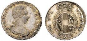 MONETE ITALIANE 
 FIRENZE 
 Ferdinando III di Lorena, 1792-1801. Mezzo Paolo 1792. Ar gr. 1,32 Come precedente. CNI tav. XXX, 19; Galeotti VIII, 1/2...