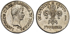 MONETE ITALIANE 
 FIRENZE 
 Leopoldo II di Lorena, 1824-1859. Fiorino 1828, I serie. Ar gr. 6,80 Come precedente. CNI 22; Pag. 128; Gig. 31.
 FDC