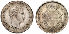 MONETE ITALIANE 
 FIRENZE 
 Leopoldo II di Lorena, 1824-1859. Mezzo Paolo 1839, I serie. Ar gr. 1,35 Come precedente. CNI 64; Pag. 157; Gig. 57.
 q...