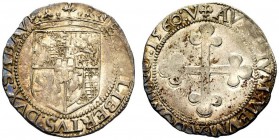SAVOIA 
 Emanuele Filiberto Duca, 1559-1580. 3 Grossi 1560, III Tipo. Mi gr. 3,69 Scudo inquartato, con Savoia in cuore e corona di 5 fioroni e 4 glo...