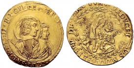 SAVOIA 
 Francesco Giacinto, Duca di Savoia - Reggenza della madre Maria Cristina di Borbone, 1637-1638. 4 Scudi d’oro. Ar gr. 12,65 Busti accollati ...