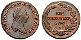 MONETE STRANIERE 
 AUSTRIA 
 Giuseppe II, 1765-1790. Kreuzer 1790, S. Æ gr. 8,62 KM#2056.
 FDC