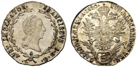 MONETE STRANIERE 
 AUSTRIA 
 Francesco II, 1792-1835. 5 Kreuzer 1820, A. Mi gr. 2,21 KM#2123.
 Proof
