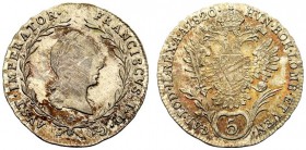 MONETE STRANIERE 
 AUSTRIA 
 Francesco II, 1792-1835. 5 Kreuzer 1820, A. Mi gr. 2,27 J. 171; KM#2123.
 FDC