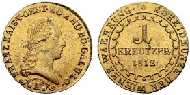 MONETE STRANIERE 
 AUSTRIA 
 Francesco I, 1804-1835. Kreuzer 1812, A. Æ gr. 3,64. KM#2112.
 FDC