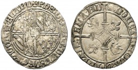 MONETE STRANIERE 
 BELGIO 
 Fiandre. Filippo der Gute, 1419-1467. Doppio Grosso, zecca di Lilie-Brugge. Ar gr. 3,27 Taelman 85; Gelder-Hoc 9-2.
 Be...