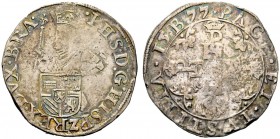 MONETE STRANIERE 
 BELGIO 
 Contea di Hainaut. Filippo II, 1555-1598. 1/2 Scudo 1577, Mons. Ar gr. 14,41 Chalon 171; Lucas, Hainaut, 196.
 Molto Ra...