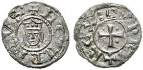 MONETE STRANIERE 
 CIPRO 
 Henrico I, Regno Lusignano, 1218-1253. AE. Æ gr. 2,86 Busto coronato frontale. Rv. Croce. Metcalf, LE 656; CCS 27; Lambro...