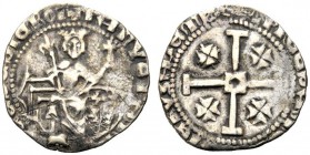 MONETE STRANIERE 
 CIPRO 
 Pietro I, 1359-1369. Grosso. Ar gr. 4,23.
 q. BB
