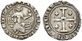 MONETE STRANIERE 
 CIPRO 
 Pietro I, 1359-1369. Grosso. Ar gr. 4,61 Metcalf 596var.
 BB/SPL