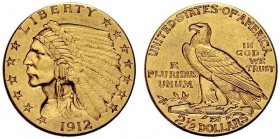 MONETE STRANIERE 
 USA 
 Federazione. 2,5 $ 1912. Au gr. 4,16 Fried. 120.
 q. SPL Philadelphia Sesquicentennial.